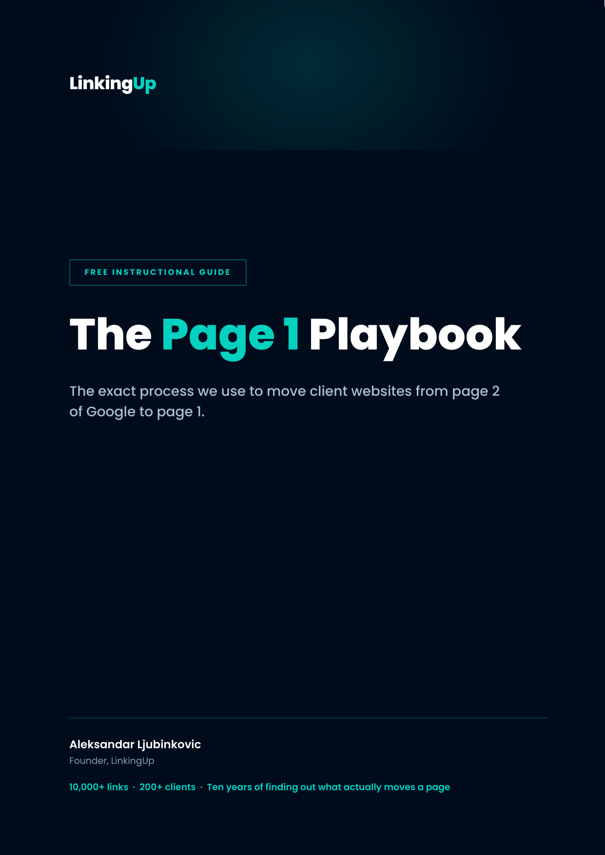The Page 1 Playbook cover
